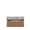 Bolso de Mano Tipo Sobre con Patrón Tejido para Mujer Modelo Nuevo 2026 Hebilla Metálica Sencilla Bolso Cuadrado Pequeño Bolso de Mano Moderno y Elegante