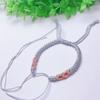 Cordão de Mão Trançado Multicolorido DIY Feito à Mão com Fivela de Segurança Cordão Vermelho Semiacabado Cordão Trançado Pulseira Cordão Usável Contas de Transferência Contas Trançadas