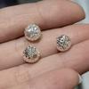 Nuevas Cuentas de Plata Esterlina 925 Hielo Picado Cuentas Ojo de Gato Cuentas Sueltas DIY Cuentas Espaciadoras Accesorios Tejidos a Mano Pulsera Collar Cuentas de Plata