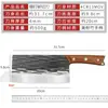 Cuchillo de Cocina Forjado Antiguo Puramente Hecho a Mano, Cuchillo Chino para Cortar, Machete Afilado para Carne para el Hogar, Cuchillo Chino para Huesos de Chef Comercial