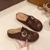 Sapatos Meio Abertos Birkenstock Retrô Femininos Verão Novo Estilo Grávidas Ao Ar Livre Slip-On Preguiçoso Birkenstock Antiderrapantes Mocassins Fechados