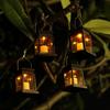 Linterna Pequeña de Palacio Solar Luz Colgante Estrella de Cable de Cobre LED Impermeable Luz Decorativa de Vela para Paisaje de Casa Patio Jardín