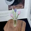Ornamento de Arranjo de Flores de Pássaro de Vidro Novo de Zibo, Abelhinhas, Borboletinhas, Flores Pequenas, Decoração de Vaso de Mesa de Vidro Presentes