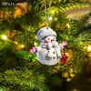 Pendente de Decoração de Janela de Boneco de Neve para Festival de Natal em Acrílico 2D Transfronteiriço Novo