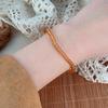 Dulce Pulsera de Cuentas de Mariposa Marrón para Mujer, Sensación de Alta Gama, Ajustable, Retro, Elástica, Distintiva, Versátil, Exquisita