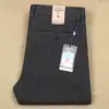 Pantalones gruesos cálidos de lana para otoño e invierno, fibra de poliéster de lana de acetato, sin planchado, antiarrugas, pantalones casuales de negocios para hombre