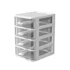Caja de almacenamiento transparente para escritorio, pequeño gabinete de almacenamiento de escritorio tipo cajón, mini caja de almacenamiento de plástico, caja de almacenamiento para papelería