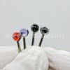 F136 Aleación de Titanio Rosca Externa Tres Puntas Bola de Zirconia Piercing de Labio Piercing de Lengua Piercing de Lóbulo de Oreja Joyería Estilo Popular de Moda