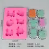 Al por mayor en stock Molde de silicona para pastel de los 12 signos del zodíaco de 6 piezas Molde para jabón de chocolate Molde para gelatina Molde para yeso de aromaterapia Dibujos animados