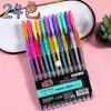 Plumas de Brillo de 12 y 48 Colores, Plumas de Contorno, Plumas para Agendas, Plumas de Gel de Papelería, Plumas de Curva, Resaltadores, Esenciales al por Mayor para Agendas