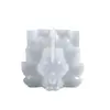 Molde de Resina de Cristal DIY Papoula Raposa de Nove Caudas 3D Decoração de Mesa Molde de Silicone Venda por Atacado em Estoque