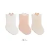 Calcetines para niños, primavera y verano, hechos con algodón peinado para transpirabilidad, longitud hasta la pantorrilla, disponibles en colores dulces, diseño sin costuras, lindos, adecuados para recién nacidos, calidad Clase A