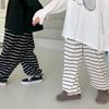 Pantalones para Niños 2026 Estilo Otoño para Niños y Niñas Estilo Coreano Pantalones Jogger Rayados Sueltos Versátiles Casuales Largos para Niños