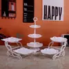 Adornos para mesa de postres soporte de exhibición desechable juego de tazas para pasteles y frutas decoración de mesa de buffet frío de cumpleaños soporte para pasteles decoración