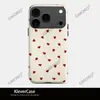 Diseño de Corazones Pequeños Irregulares a Pantalla Completa Adecuado para Funda de Teléfono iPhone 17, Funda de Película Gruesa Dos en Uno Apple 15/14
