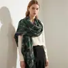 Design Europeu e Americano de Nicho Lenço Longo 90*180cm para Mulheres Outono e Inverno Nova Moda Elementos de Galhos e Folhas Lenço Decorativo Versátil