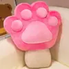 Almohada de Paleta con Forma de Pata de Gato Linda para Niñas, Cojín Lumbar con Forma de Pata para la Cama, Almohada para Siesta en la Oficina, Cojín para Sofá