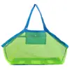 Bolso de Hombro Portátil para Hombre y Mujer, Bolso de Playa de Malla, Bolso Tote, Bolso Plegable de Malla para Viaje, Bolsa de Almacenamiento de Juguetes de Gran Capacidad