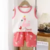 Traje de chaleco para niños verano algodón niños nuevo niñas shorts ropa traje de bebé coreano ropa para niños al por mayor