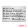 Tarjeta de Presentación de Metal Europea y Americana Transfronteriza Acero Inoxidable Soporte de Billetera Tarjeta Plug-In Tarjeta de Felicitación Personalizada Se Puede Grabar Regalo de San Valentín