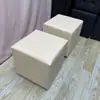 Bancos Cuadrados Blancos y Negros para Exposiciones, Bancos con Forma de Tostada, Bancos de Cuero Suave, Bancos para Cambiarse los Zapatos, Adecuados para Eventos de Bodas, Disponibles para Pedidos al por Mayor