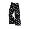 Pantalones anchos de algodón y seda, pantalones de algodón artificial, pantalones antimosquitos de verano, pantalones de casa de cintura alta para mujer de primavera y otoño, nuevos pantalones de algodón y seda