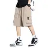 Calça Média de Marca da Moda 2025 Bermudas Cargo Masculinas Novas Peças Esportivas de Exterior Verão Fino Seda de Gelo Casuais Masculinas Shorts de Cinco Pontos