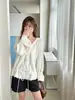 Cárdigan de Punto Hueco con Capucha y Cordón 2026 Nuevo Otoño Temprano Suave Estilo Francés Gentil Dulce Abrigo Suéter para Mujer