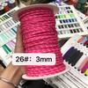 Familia Miu con 3 mm color 108 color punto de salto núcleo de poliéster envuelto en cuerda redonda cuerda para ropa sombrero cuerda para pantalones (longitud ilimitada)