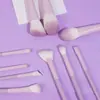 Morado lechoso 10 brochas de maquillaje set brocha para polvos brocha para sombras de ojos brocha portátil transfronterizo en stock al por mayor una generación de cabello