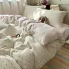 Juego de Ropa de Cama Impreso de Seda de Hielo Amigable con la Piel Nuevo 2026 con Funda Nórdica, Sábana Plana y Sábana Ajustable - Juego de Cuatro Piezas