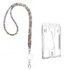 Red de Pesca Lista para Usar Insignia de Trabajo Incrustada con Diamantes Correa para el Cuello Lanyard Llavero Brillante de Fácil Extracción Lanyard Portatarjeta de Identificación