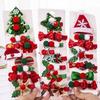 Nuevos accesorios para el cabello de Navidad lindos divertidos sombrero de Navidad lazo de árbol de Navidad clip de pico de pato juego de horquillas navideñas para niños