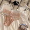 Jue Zi Encaje ~ Panties Japoneses Sexy de Satén para Mujer de Cintura Baja con Cruz Hueca Transpirables de Algodón Puro