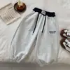 Outono 2026 Novidades Roupas Infantis Meninos Meninas Patchwork Bloco de Cores Bordado Calça de Moletom Casual Calças Compridas para Bebê Tendência