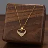 Comercio Exterior de Amazon Venta Caliente Collar de Acero de Titanio Temperamento Femenino Circonita Microincrustada Personalidad Cadena para Clavícula de Alto Sentido Colección Joyería