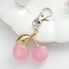 Chaveiro de Cereja Pingente de Bolsa Decoração de Mochila Estilo Tendência da Internet Japonesa e Coreana Pingente de Fruta Cereja da Moda