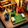 Cubo de hielo simulado, botella de cerveza, campo de fútbol, accesorios de resina para césped, decoraciones de juguetes de comida en miniatura de pegamento de crema para DIY