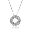Collar de guirnalda de moissanita de plata de ley S925 para mujer, moda transfronteriza europea y americana, lujo ligero, cadena para la clavícula completamente incrustada, venta al por mayor