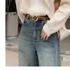 Cinturón de Mujer Diseño Versátil Sentido de Diseño Nicho Cinturón Delgado para Cintura Rojo de Internet Negro Nuevo Decorativo Traje Cinturón para Jeans