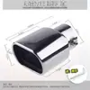 Tubo de escape de coche Silenciador de acero inoxidable Modificación de tubo de escape doble Tubo de escape Modificación de tubo de escape Decoración de tubo de escape Gases de escape