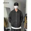 Chaqueta de Solapa Estilo Callejero Americano para Hombre 2026 Otoño Marca de Tendencia Simple Holgada Ropa de Motociclista Prenda Exterior Fresca Elegante Superior