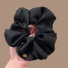 Scrunchie de rede colorido e oversized com alta elasticidade e alto apelo estético, acessório de cabelo multicamadas estilo francês