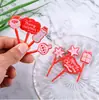 Garfo de fruta de desenho animado transfronteiriço criativo animal infantil fofo sinal de bento terno garfo de fruta explosão atacado