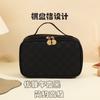 Nova Bolsa de Maquiagem Xadrez Tecida em PU Cor Macaron Celebridade da Internet Armazenamento Portátil Grande Capacidade Outlet de Fábrica