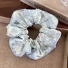 Anel de Cabelo Listrado de Cabeça de Bola Intestino Grosso Celebrante da Internet 2025 Novo Estilo Corda de Cabelo para Rabo de Cavalo Alto Acessório de Cabelo Feminino Corda de Cabelo