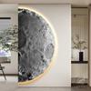 Pintura decorativa de pasillo lunar textura abstracta lámpara de techo LED mural moderno minimalista hogar pasillo pasillo pintura colgante