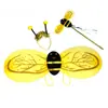Disfraces de Rendimiento Infantil para Halloween Alas de Abejita Amarilla Conjunto de Tres Piezas de Mariquita Accesorios de Rendimiento Pintura con Polvo Dorado