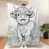 Manta con estampado de oso de dibujos animados, hecha a medida, diseño impreso temático de anime DIY, adecuada como manta de sofá para otoño e invierno, y como manta para sofá