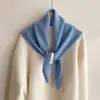 Cachecol de Tricô 100% Lã Australiana Cachecol Triângulo Outono e Inverno Estilo Coreano Atmosfera Feminino Alta Qualidade Pequeno Xale Cachecol